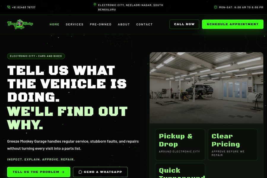 Greeze Monkey Garage